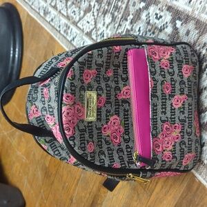 Juicy Couture Backpack Purse w Small Zip Bag